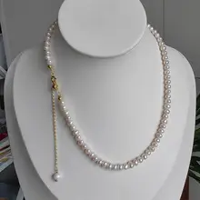 S925 Silver Pearl Beaded Clavicle Necklace — feature 7