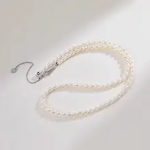 S925 Silver Pearl Beaded Clavicle Necklace — feature 9