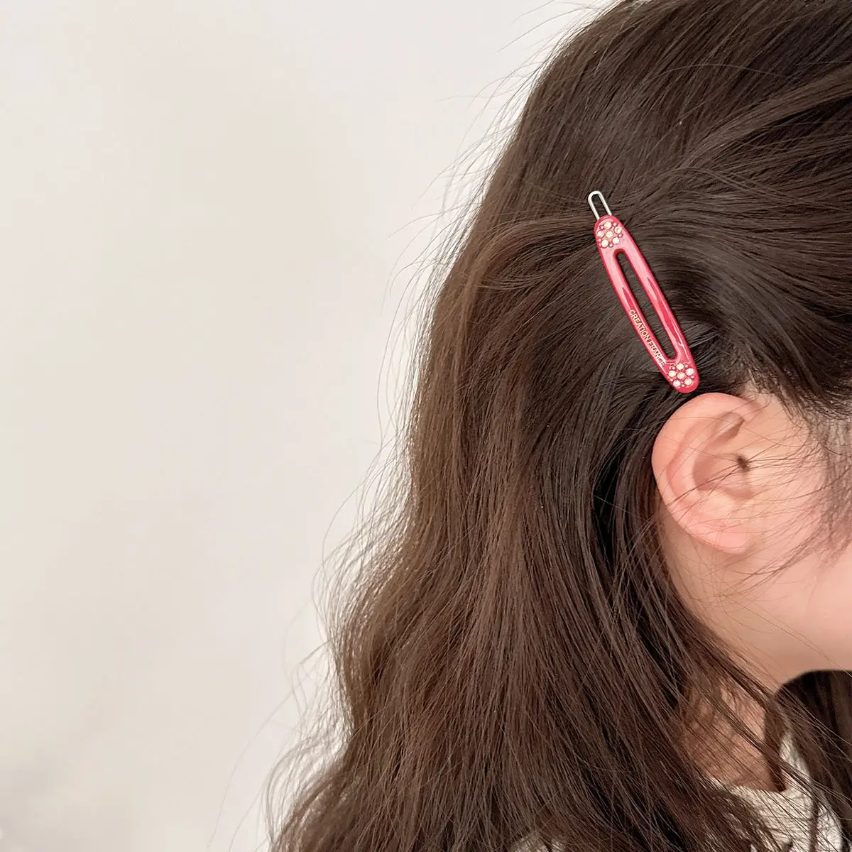Korean Style Diamond Embroidered Hairpin Clip - Image 11
