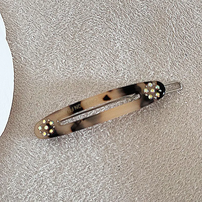 Korean Style Diamond Embroidered Hairpin Clip - Image 5