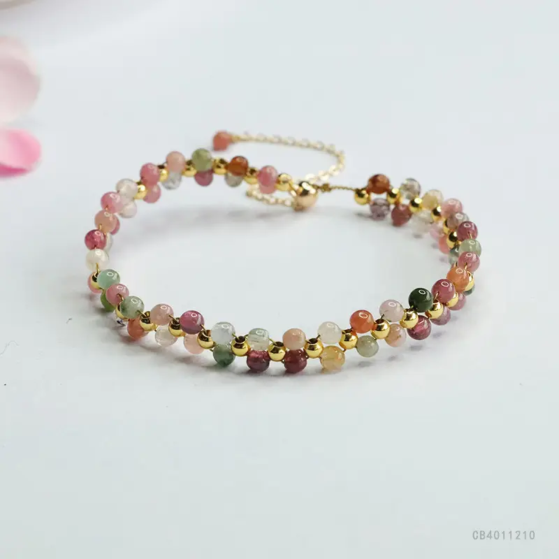 Guan Yu Natural Color Tourmaline Bracelet Crystal Gemstone - Image 4