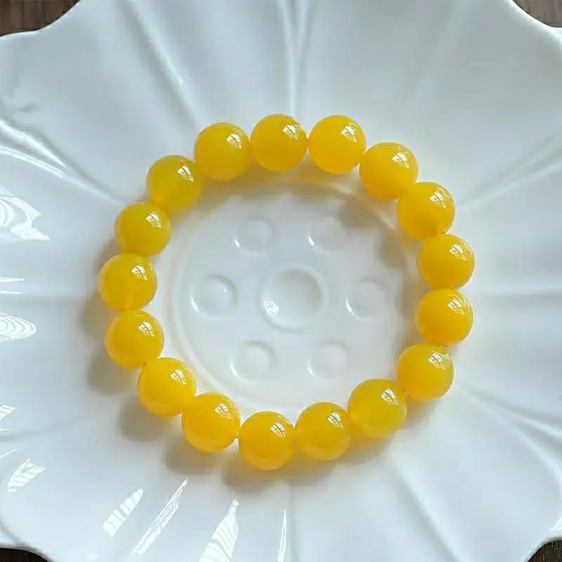 Yellow Agate Bracelet for Men Women Wealth Attracting - Image 4