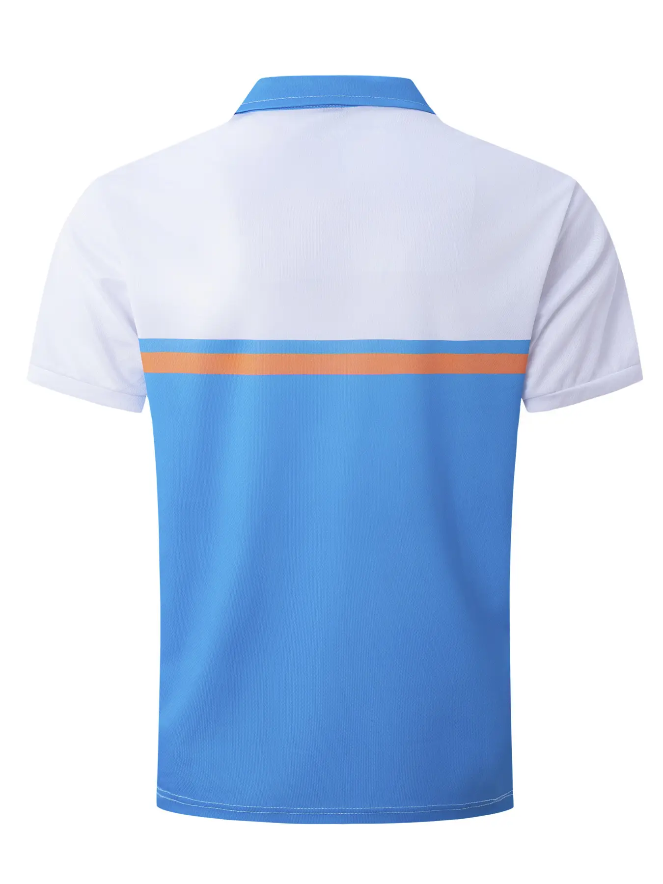 Men's 2026 Printed Polo Shirt White Black Blue — feature 9