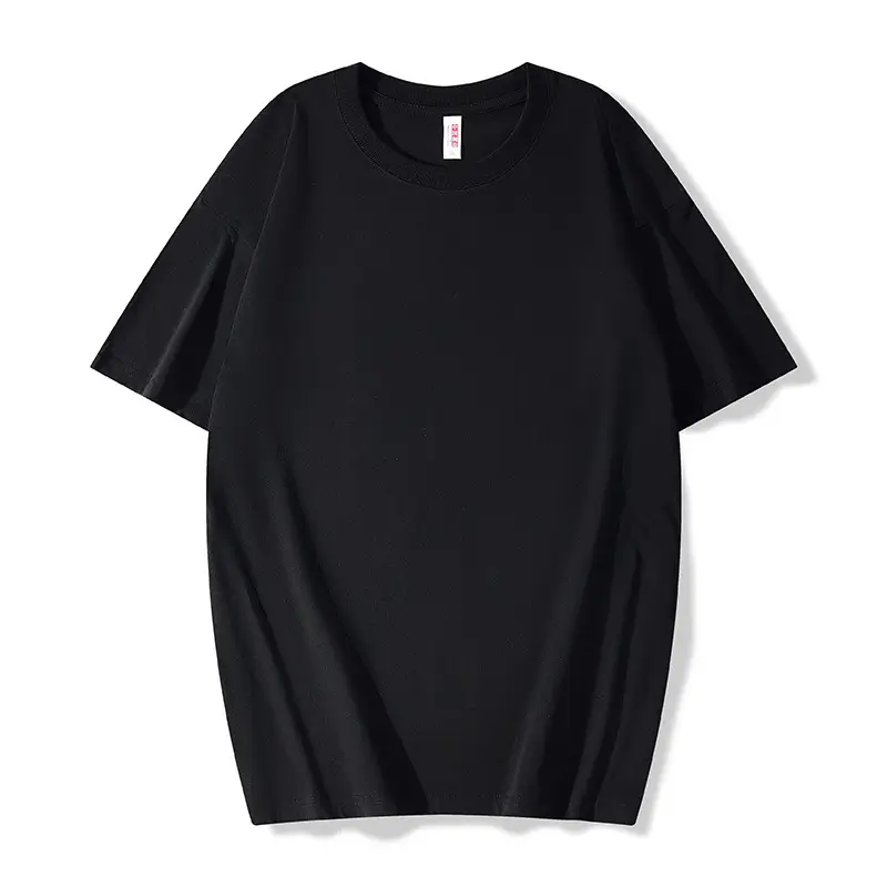 Black Loose Fit T-Shirt Large Drop Shoulder - Image 3