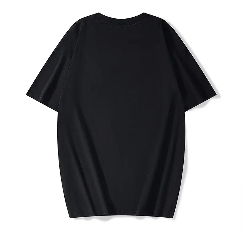 Black Loose Fit T-Shirt Large Drop Shoulder — feature 17