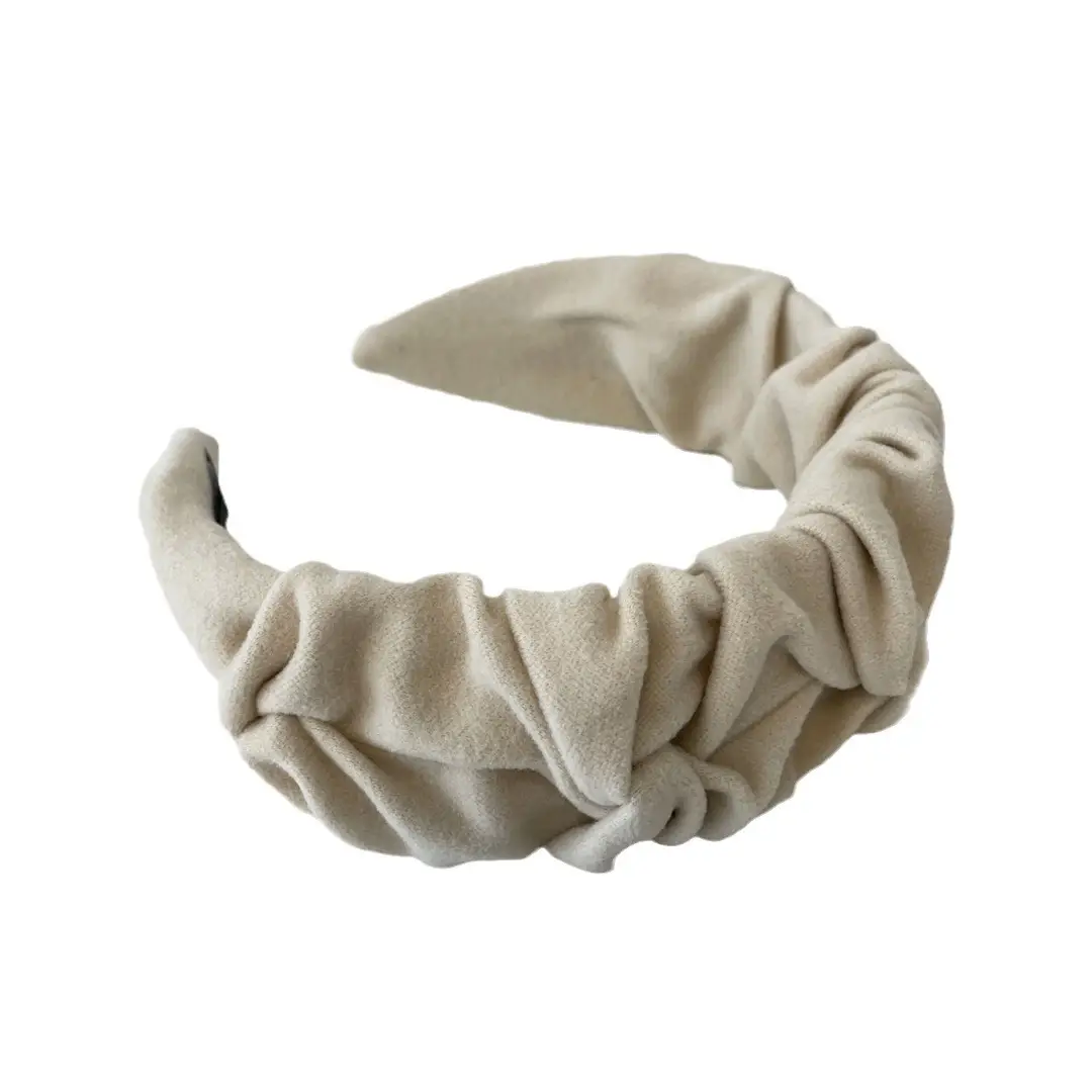 South Korea Pleated Hair Pressing Headband Solid Color - Image 7