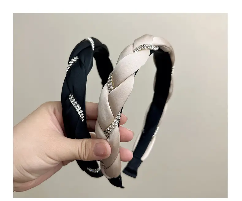 South Korea Pleated Hair Pressing Headband Solid Color — feature 14