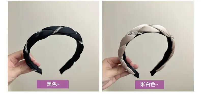 South Korea Pleated Hair Pressing Headband Solid Color — feature 8