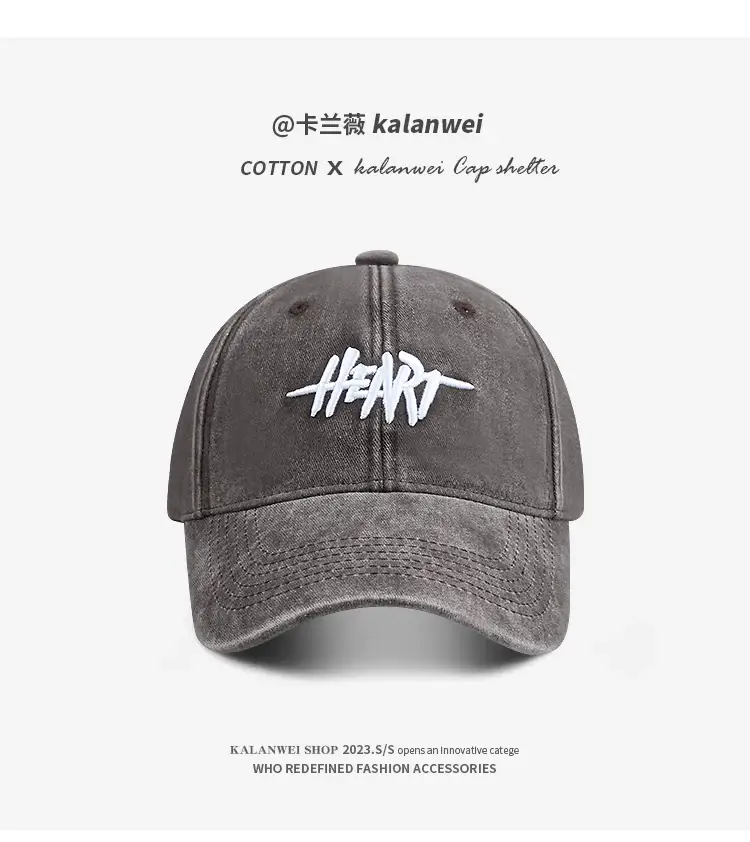 Women Heart Embroidered Maroon Baseball Cap — feature 21