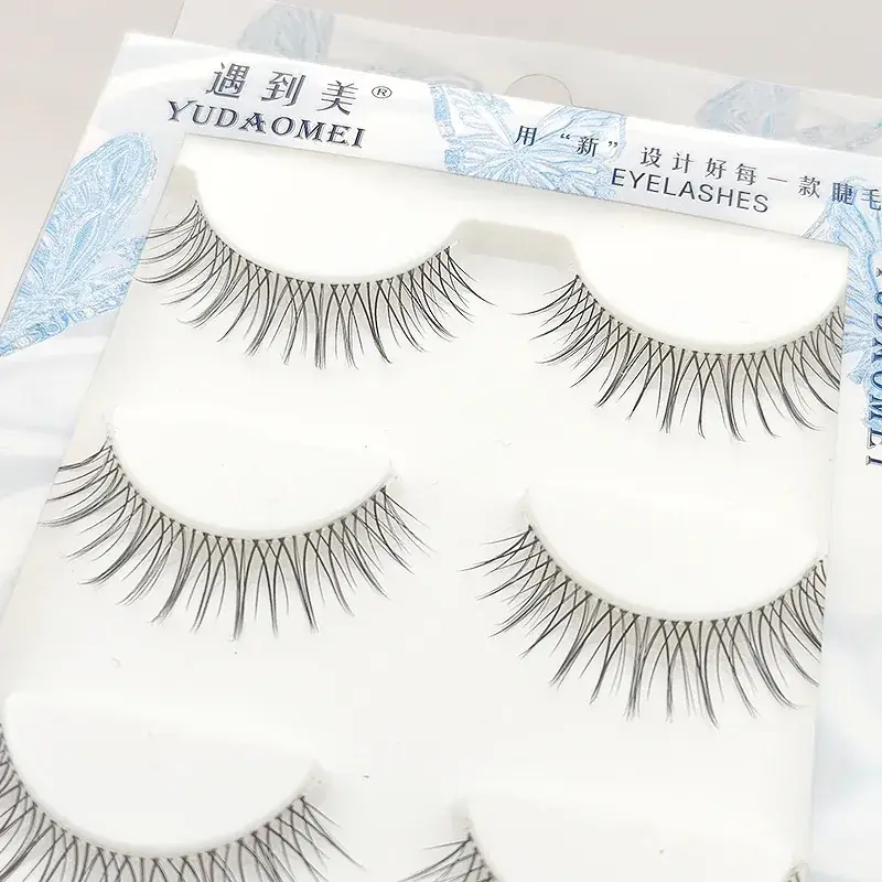 58# False Eyelashes Lazy U Transparent Stem One Piece - Image 7
