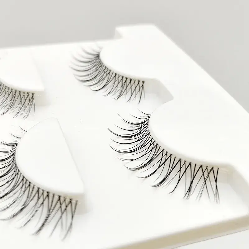 58# False Eyelashes Lazy U Transparent Stem One Piece - Image 8