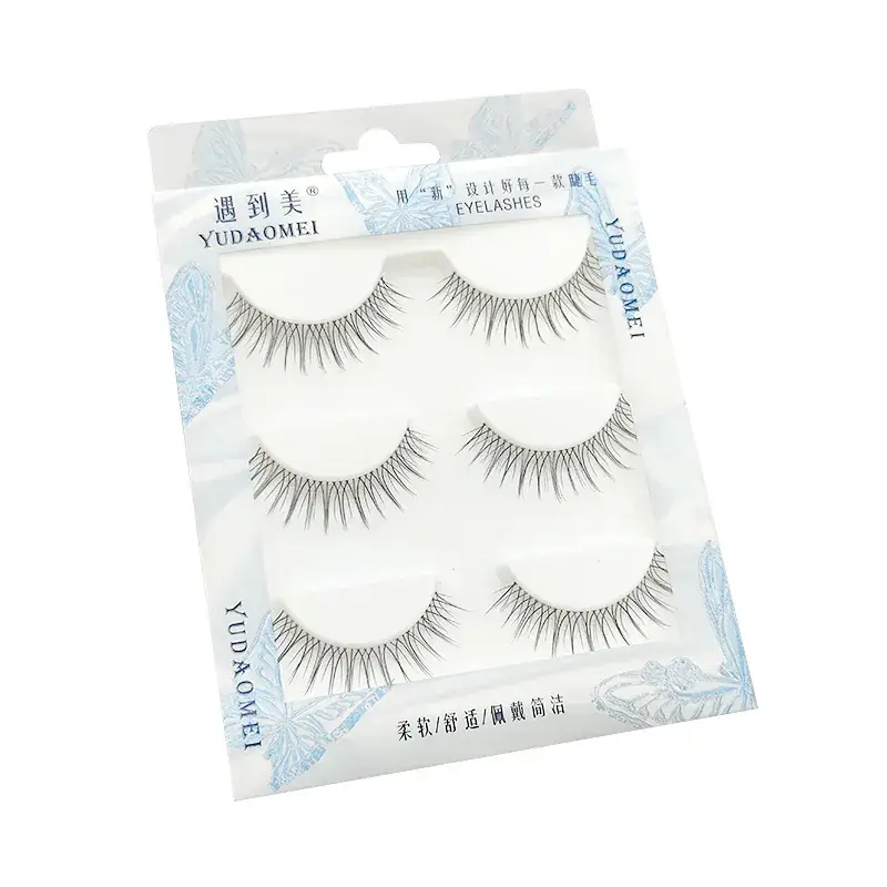 58# False Eyelashes Lazy U Transparent Stem One Piece - Image 9