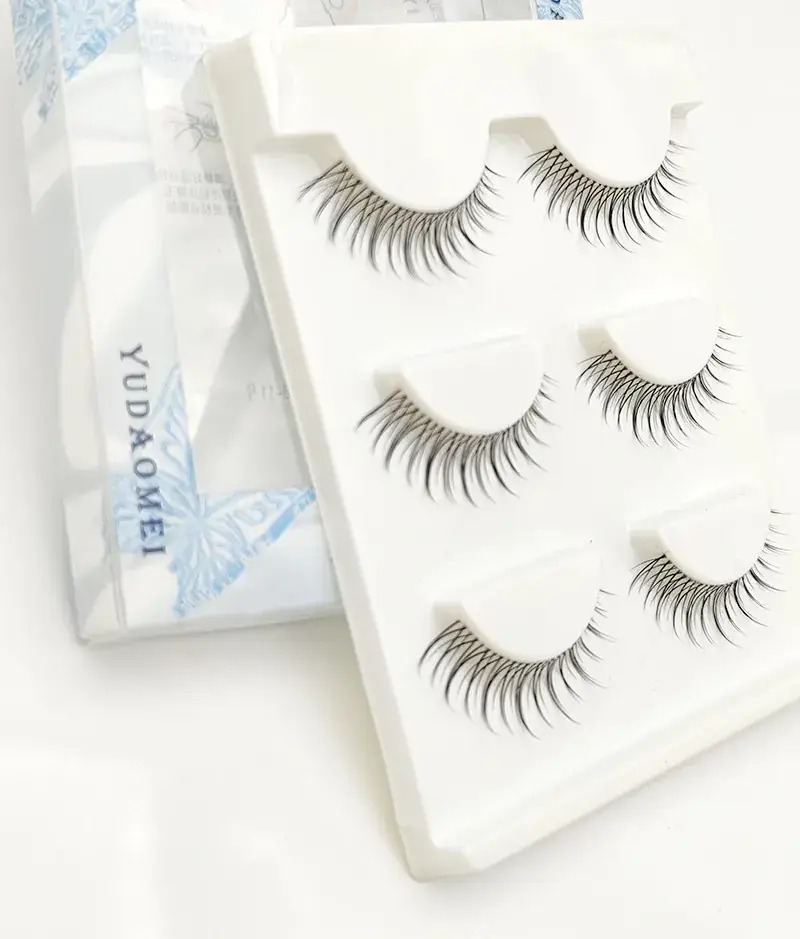 58# False Eyelashes Lazy U Transparent Stem One Piece — feature 11