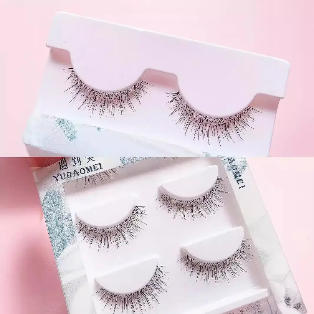 58# False Eyelashes Lazy U Transparent Stem One Piece - Image 2
