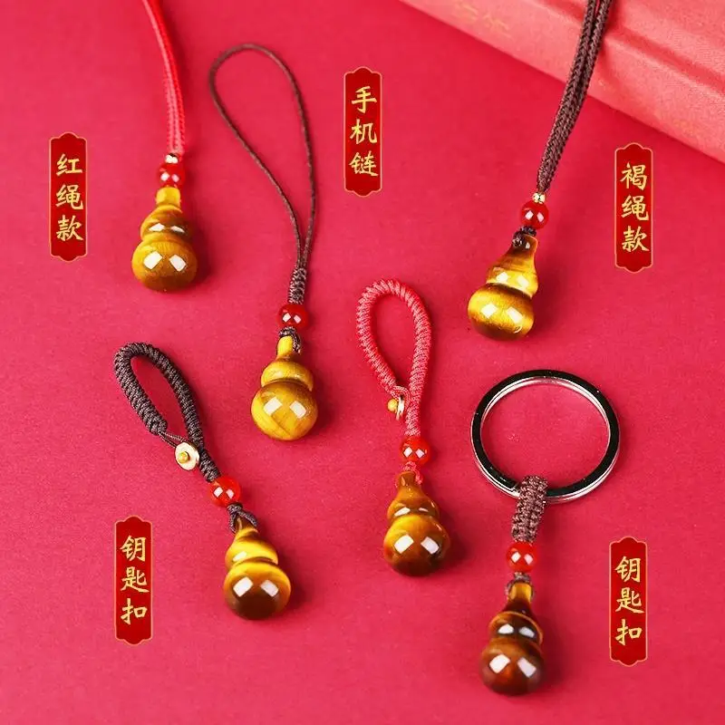 Yellow Tiger Eye Gourd Necklace for Men Women - Image 5