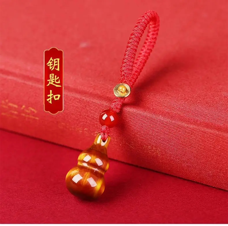 Yellow Tiger Eye Gourd Necklace for Men Women — feature 13