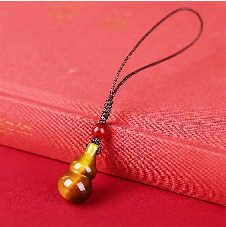 Yellow Tiger Eye Gourd Necklace for Men Women — feature 17