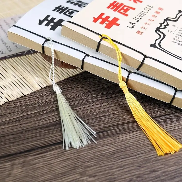 Lu Xun New Youth Magazine Peripheral Tassel Notebook Yellow Kraft Paper Blank Inner Page Retro Notebook - Image 5