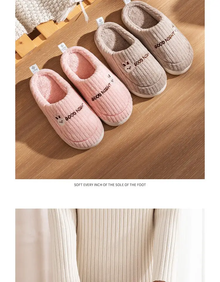Jialiya Cotton Slippers for Women, Winter Indoor Home Couple Slippers, Warm, Non-Slip, Plush, Soft-Feeling Cotton Slippers for Men — feature 23