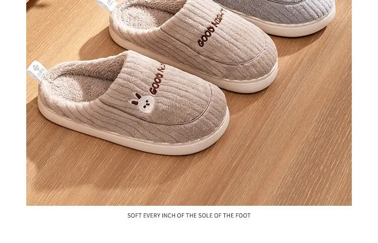 Jialiya Cotton Slippers for Women, Winter Indoor Home Couple Slippers, Warm, Non-Slip, Plush, Soft-Feeling Cotton Slippers for Men — feature 25