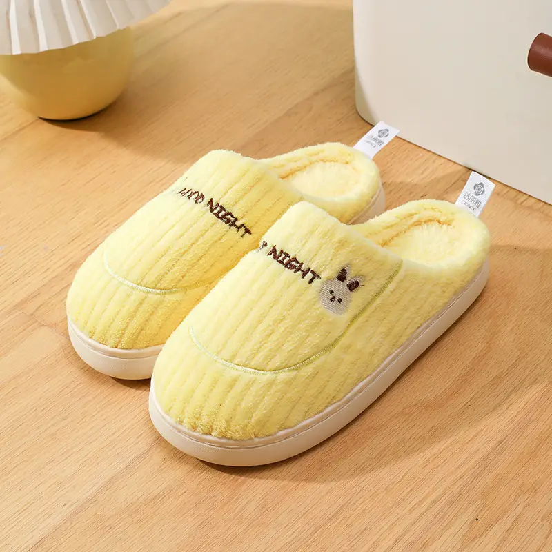 Jialiya Cotton Slippers for Women, Winter Indoor Home Couple Slippers, Warm, Non-Slip, Plush, Soft-Feeling Cotton Slippers for Men - Image 3