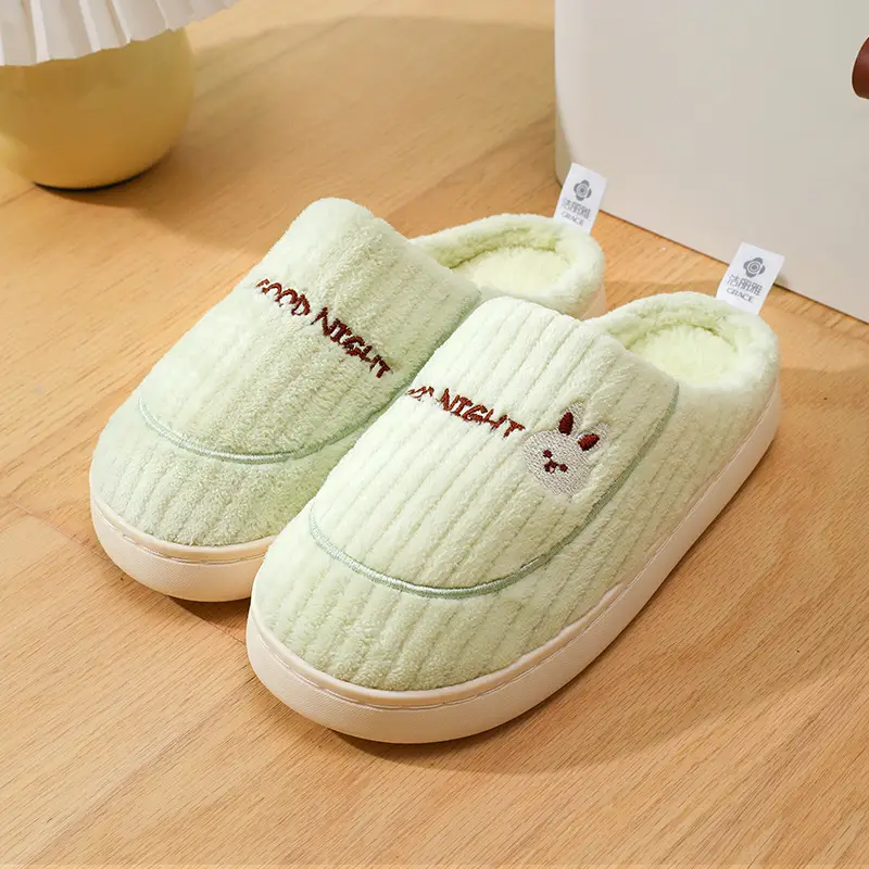Jialiya Cotton Slippers for Women, Winter Indoor Home Couple Slippers, Warm, Non-Slip, Plush, Soft-Feeling Cotton Slippers for Men - Image 4