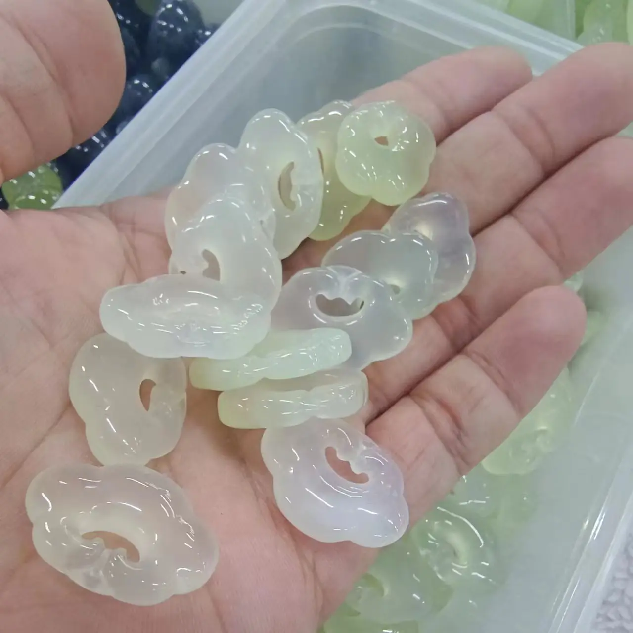 Natural Jade Ice Pendant Cat's Claw Bamboo Water Drop Auspicious Cloud Lock Peace Buckle Gourd Laughing Buddha Guanyin Various Styles Without String - Image 21