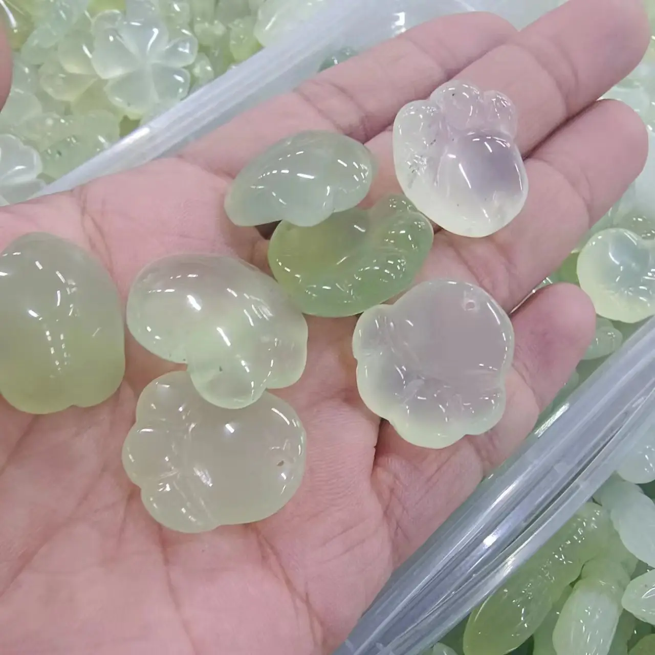 Natural Jade Ice Pendant Cat's Claw Bamboo Water Drop Auspicious Cloud Lock Peace Buckle Gourd Laughing Buddha Guanyin Various Styles Without String - Image 23