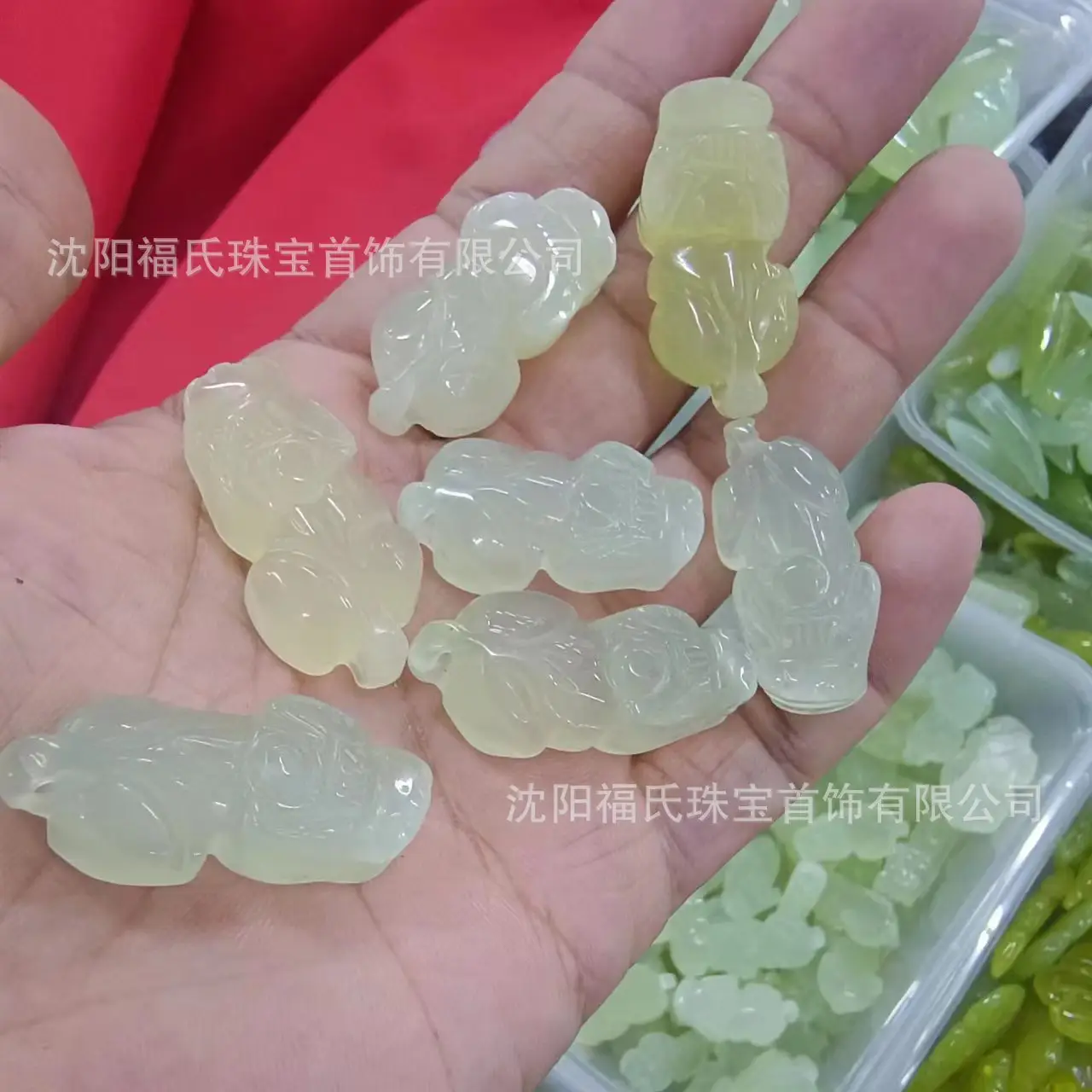 Natural Jade Ice Pendant Cat's Claw Bamboo Water Drop Auspicious Cloud Lock Peace Buckle Gourd Laughing Buddha Guanyin Various Styles Without String - Image 11
