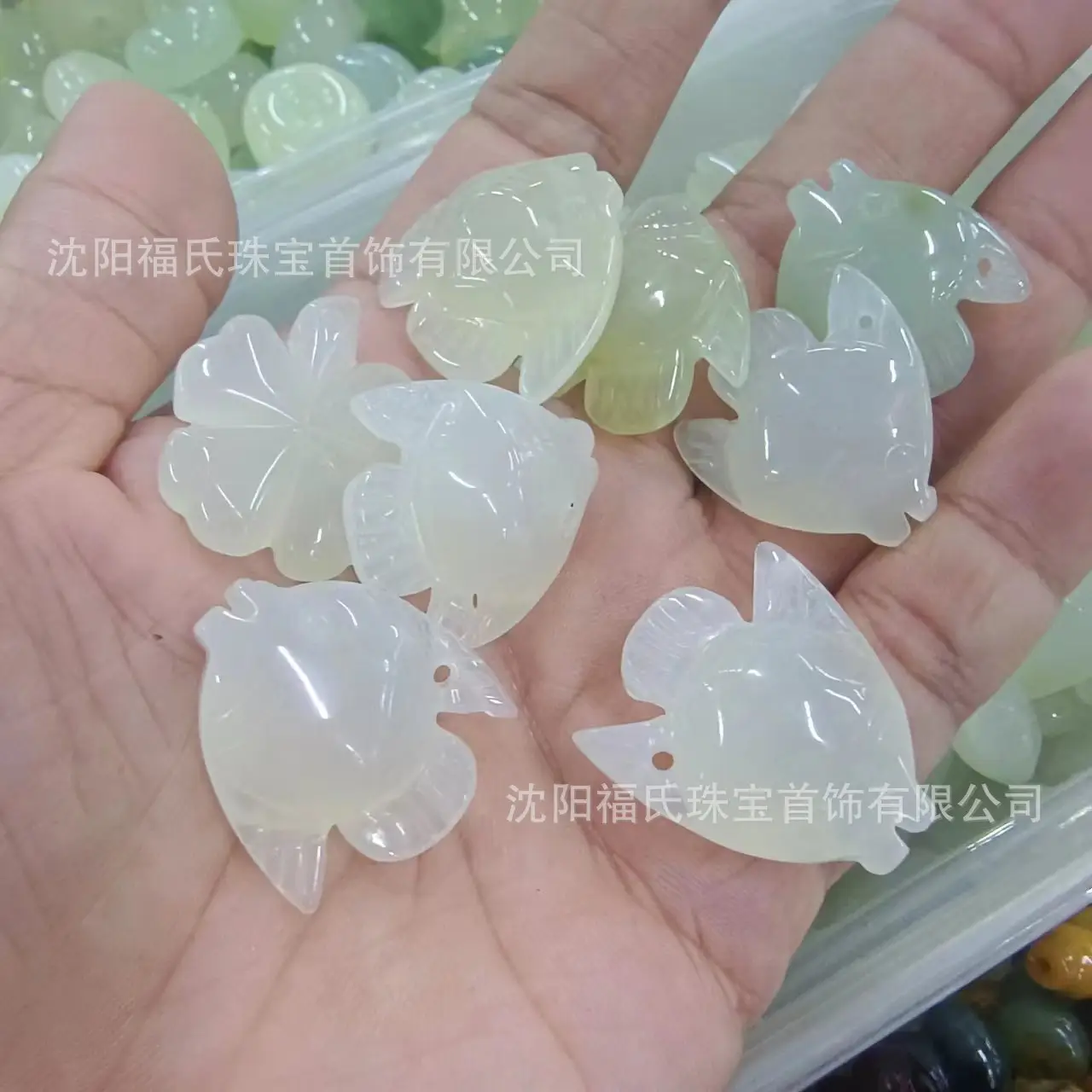 Natural Jade Ice Pendant Cat's Claw Bamboo Water Drop Auspicious Cloud Lock Peace Buckle Gourd Laughing Buddha Guanyin Various Styles Without String - Image 17