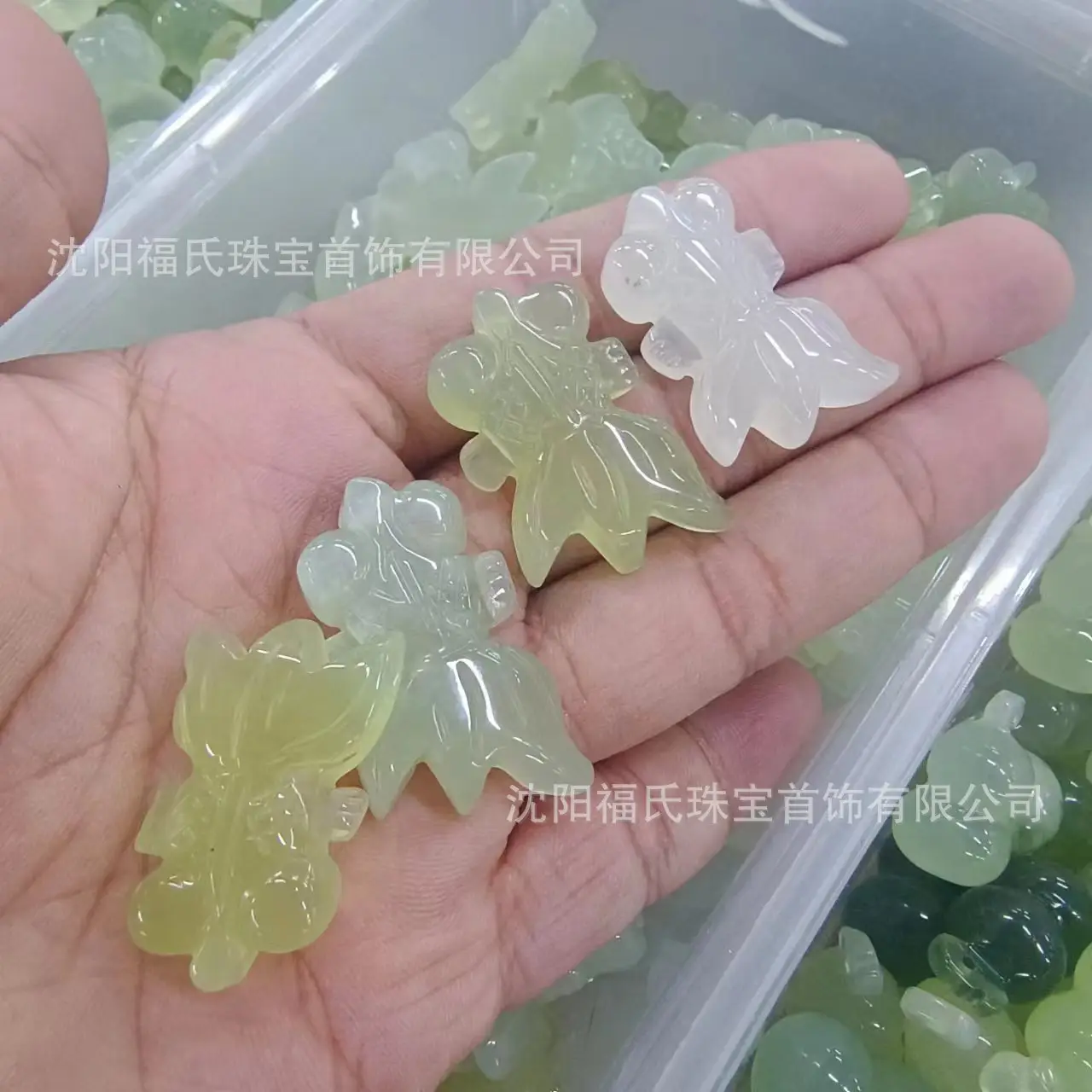 Natural Jade Ice Pendant Cat's Claw Bamboo Water Drop Auspicious Cloud Lock Peace Buckle Gourd Laughing Buddha Guanyin Various Styles Without String - Image 2