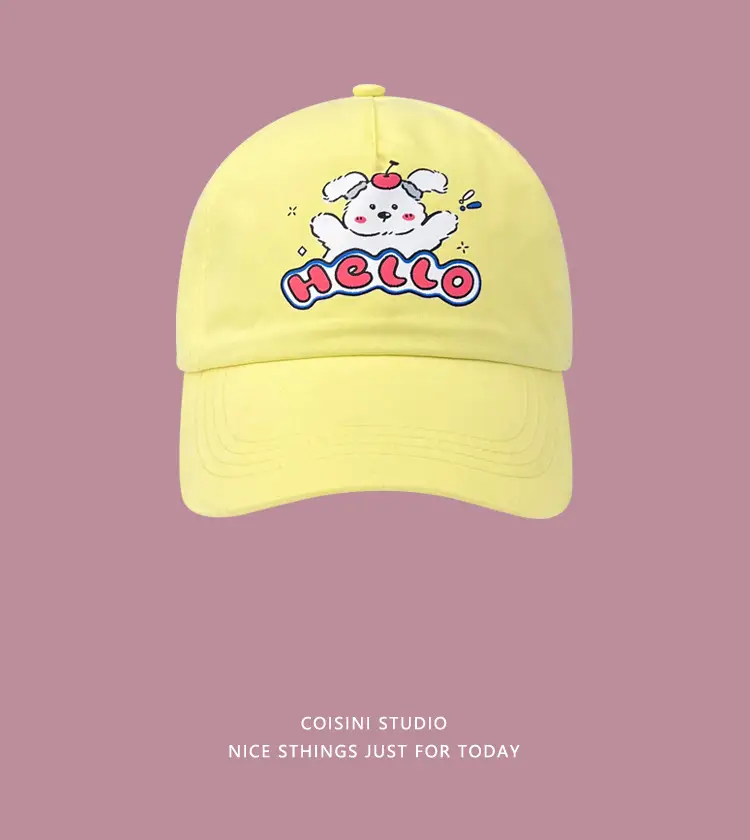 Pink Coisyini Puppy Baseball Cap for Girls — feature 11