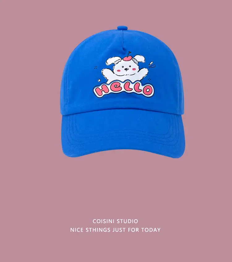Pink Coisyini Puppy Baseball Cap for Girls — feature 12