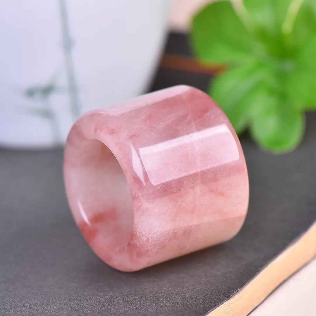 22mm Gold Plated Jade Ring for Men Women — feature 4