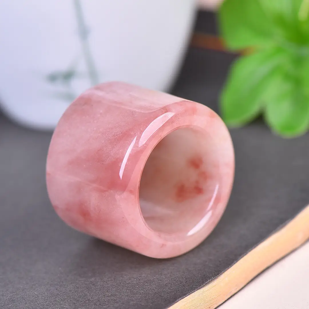 22mm Gold Plated Jade Ring for Men Women — feature 5