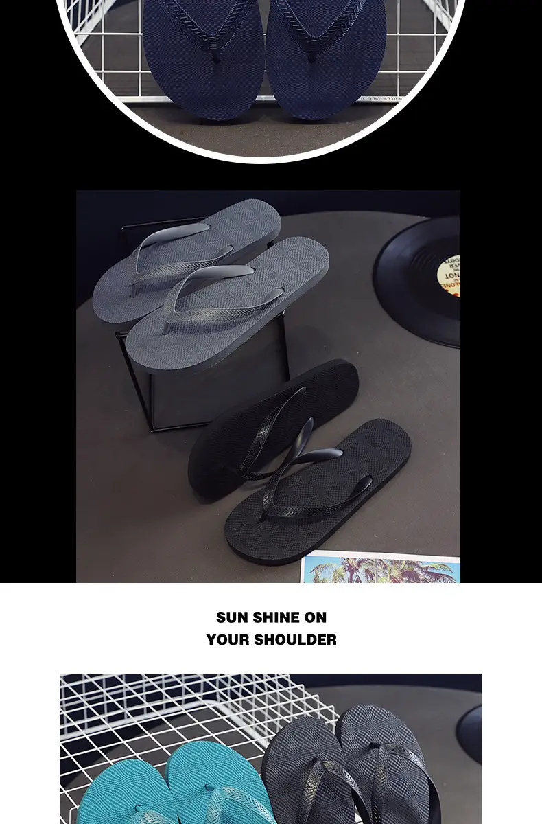 Men's Blue & Grey Casual Flip-Flops 2025 Summer β feature 10