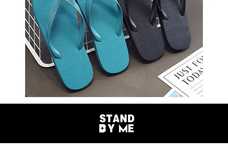 Men's Blue & Grey Casual Flip-Flops 2025 Summer β feature 11