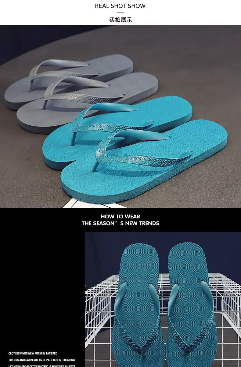 Men's Blue & Grey Casual Flip-Flops 2025 Summer β feature 6