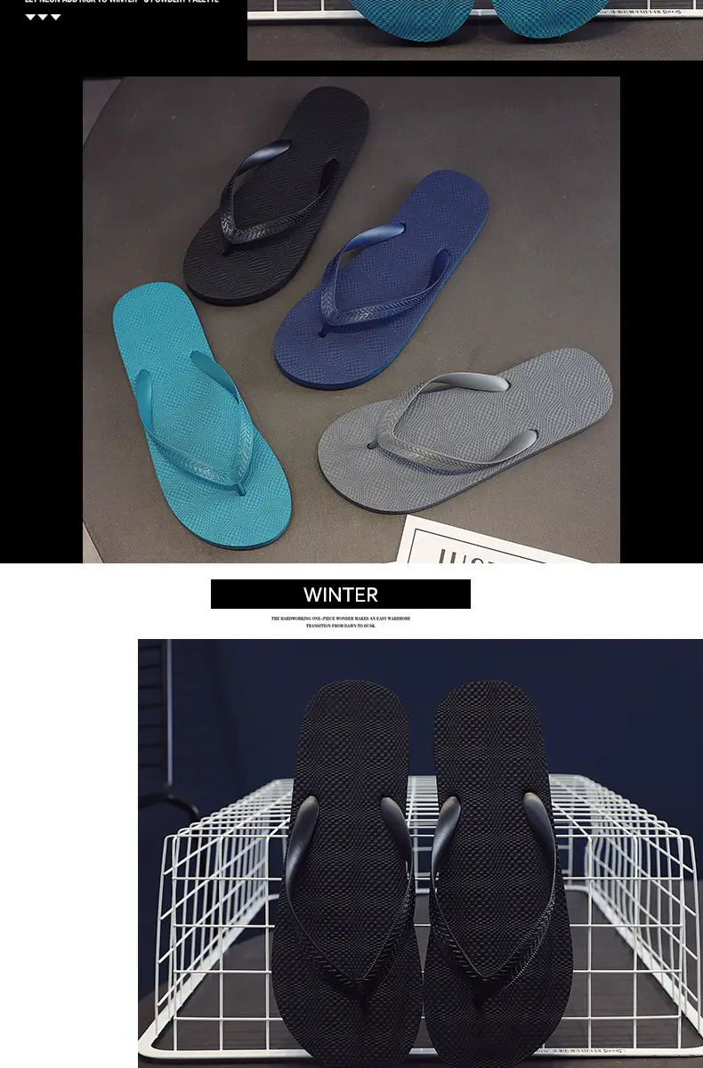 Men's Blue & Grey Casual Flip-Flops 2025 Summer β feature 7