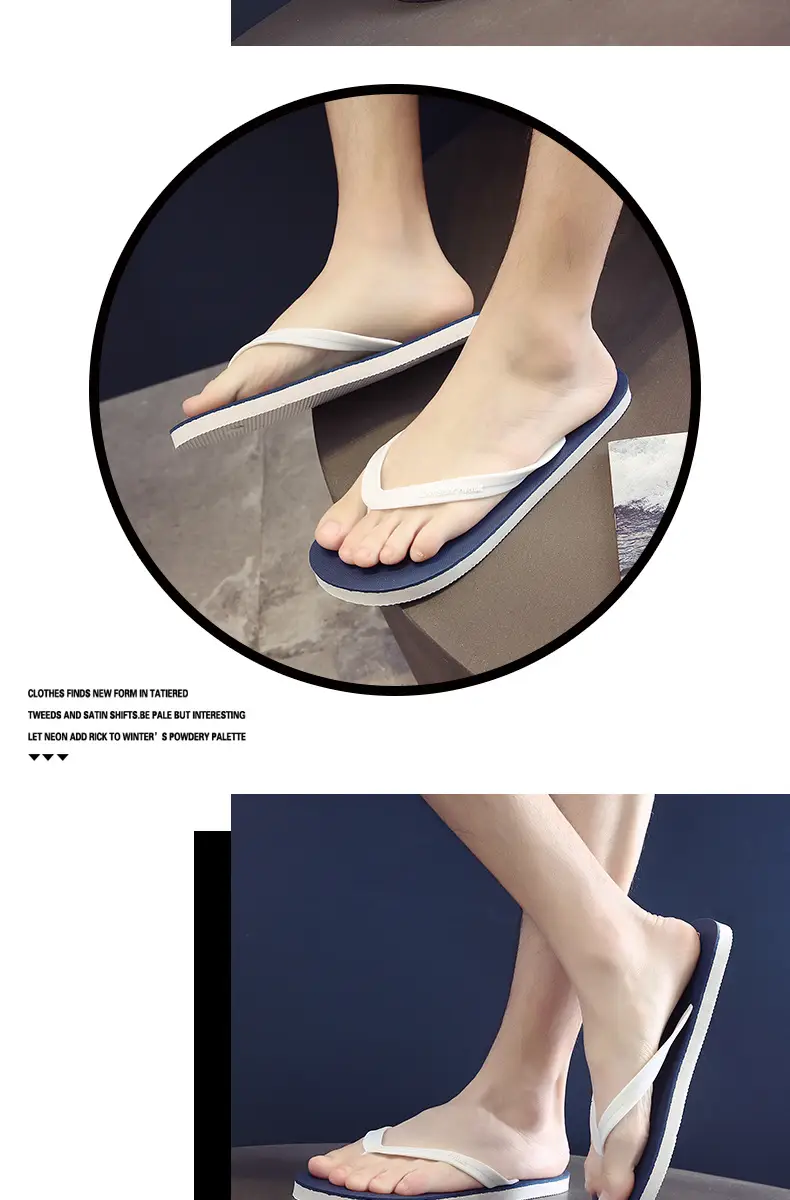 Men's Flip-Flops Summer Slippers Men's Non-Slip Thong Sandals Student Beach Flip-Flops Trendy Hot Item — feature 14