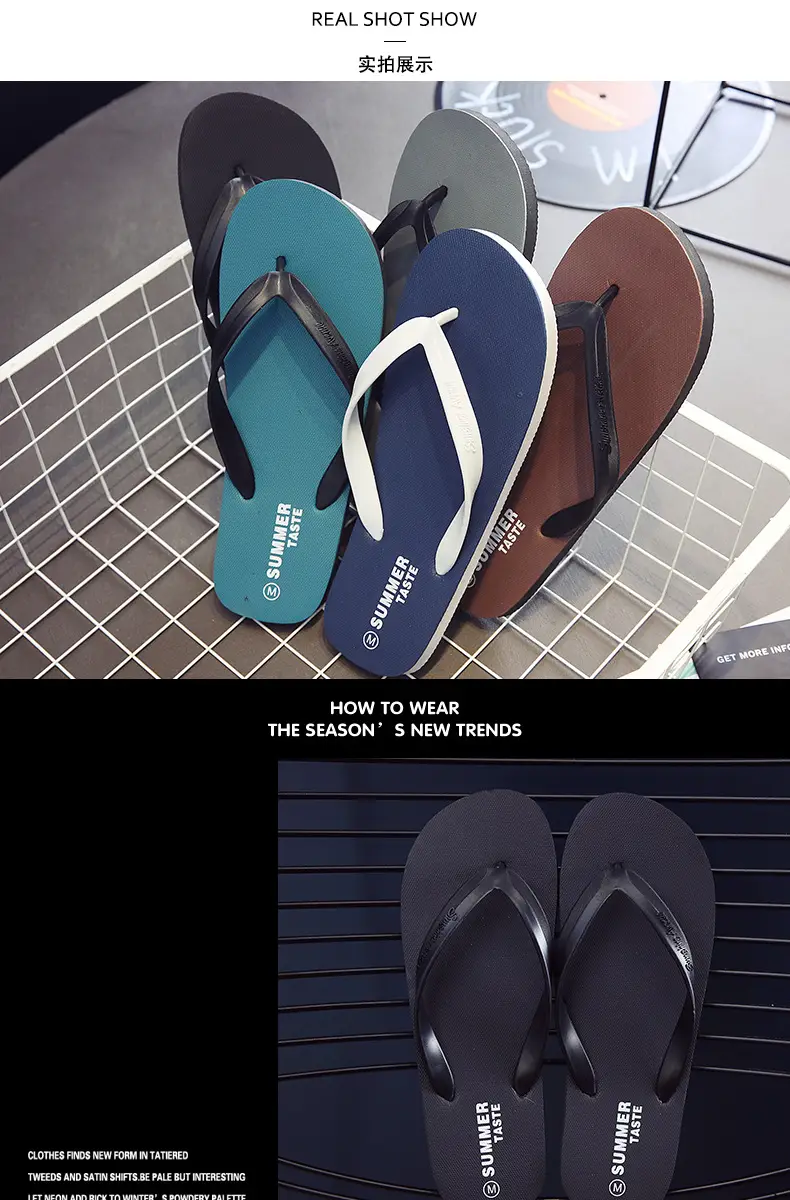 Men's Flip-Flops Summer Slippers Men's Non-Slip Thong Sandals Student Beach Flip-Flops Trendy Hot Item — feature 6