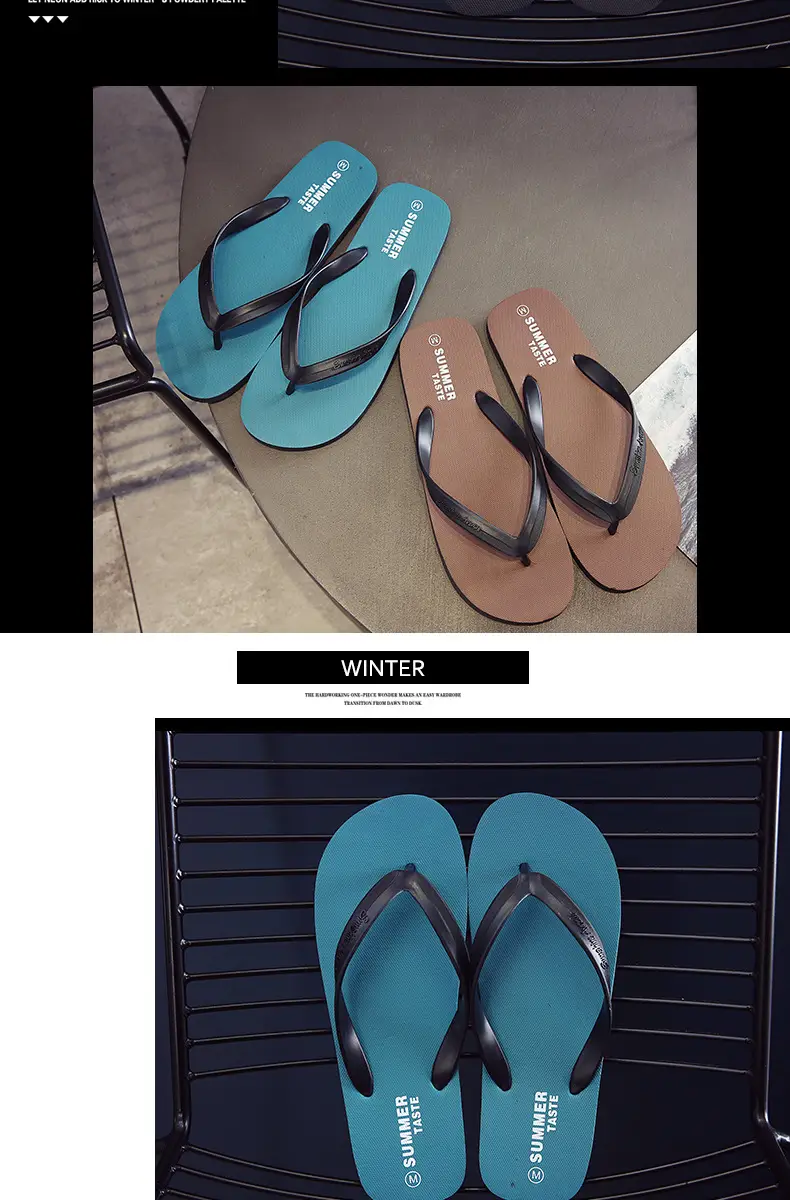 Men's Flip-Flops Summer Slippers Men's Non-Slip Thong Sandals Student Beach Flip-Flops Trendy Hot Item — feature 7