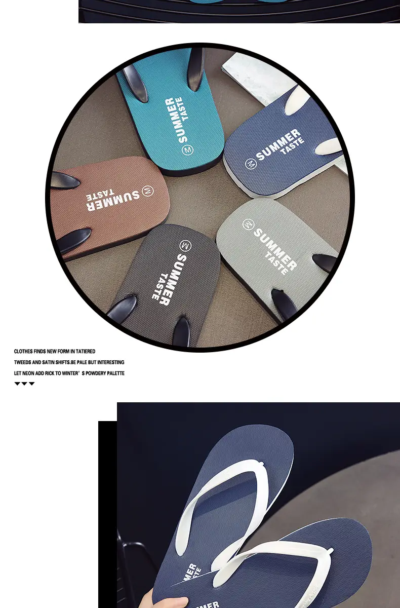 Men's Flip-Flops Summer Slippers Men's Non-Slip Thong Sandals Student Beach Flip-Flops Trendy Hot Item — feature 8