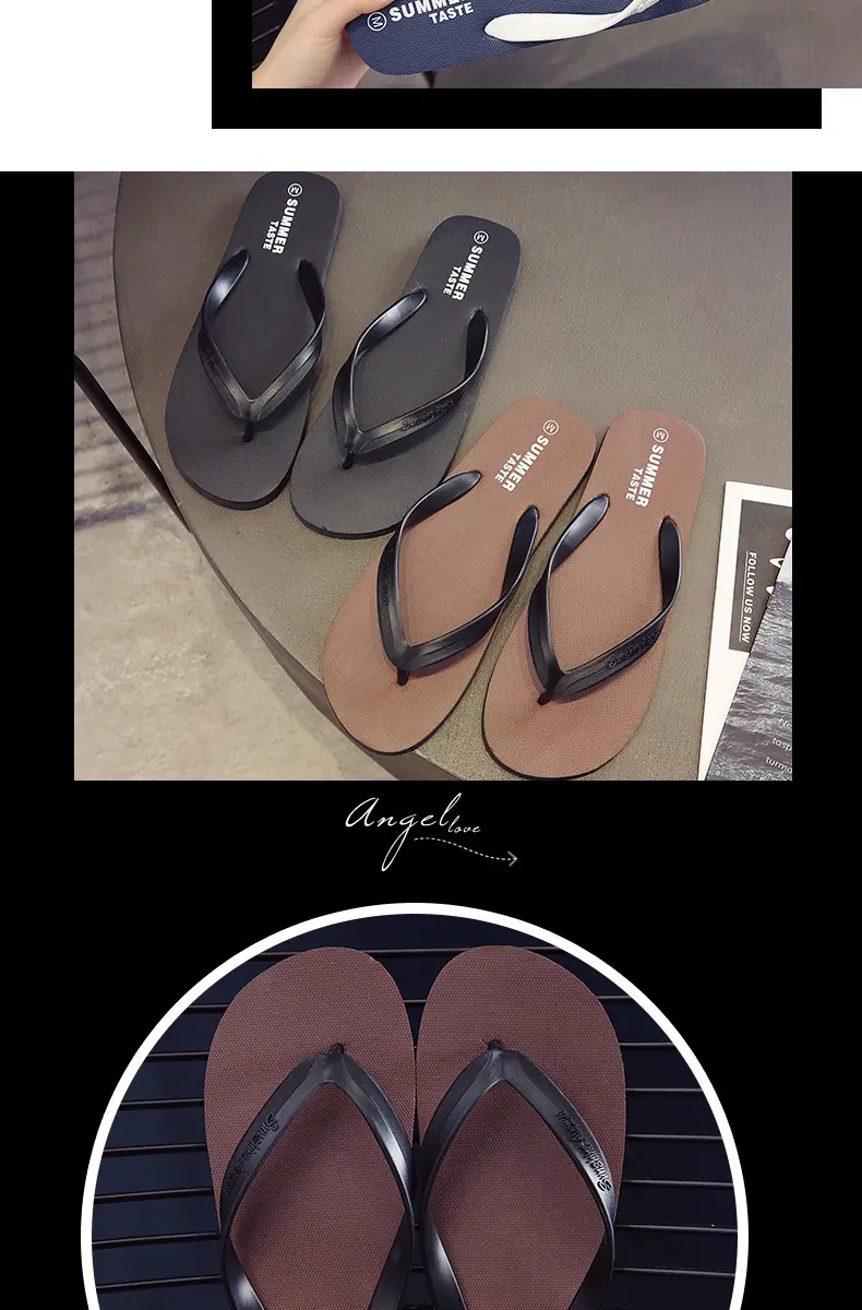 Men's Flip-Flops Summer Slippers Men's Non-Slip Thong Sandals Student Beach Flip-Flops Trendy Hot Item — feature 9