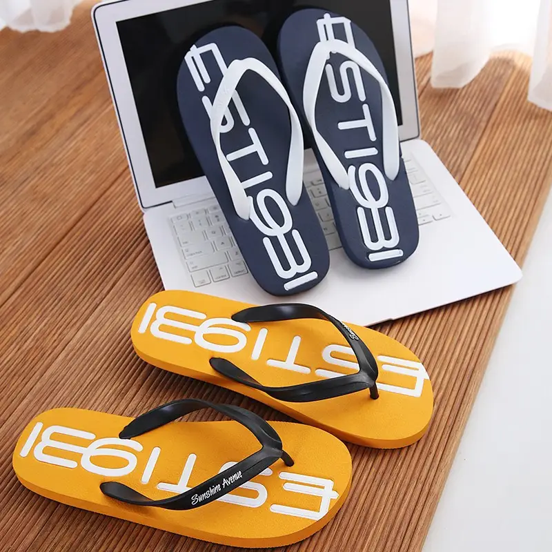 Men's Flip-Flops, Summer Non-Slip Slippers, Men's Personalized Korean Style Couple's Beach Shoes, Outdoor Sandals, Trendy Style - Image 8