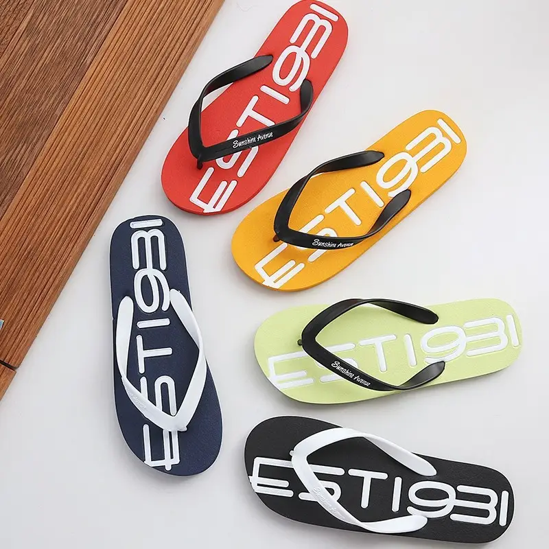 Men's Flip-Flops, Summer Non-Slip Slippers, Men's Personalized Korean Style Couple's Beach Shoes, Outdoor Sandals, Trendy Style - Image 9