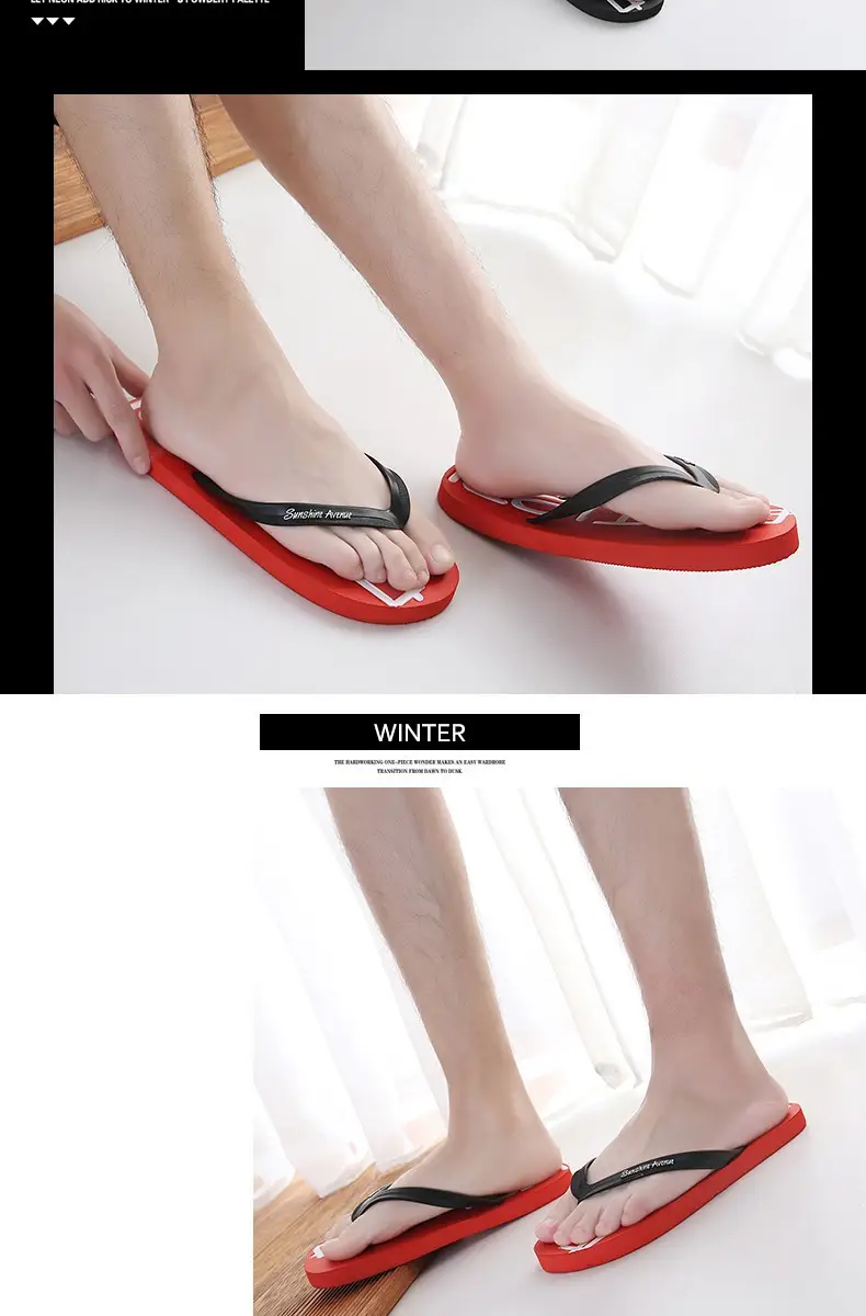 Men's Flip-Flops, Summer Non-Slip Slippers, Men's Personalized Korean Style Couple's Beach Shoes, Outdoor Sandals, Trendy Style — feature 13