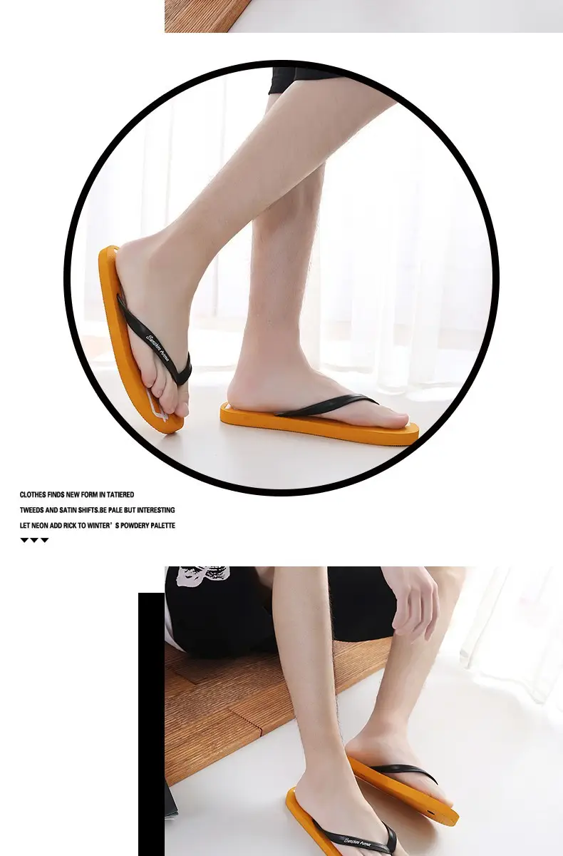 Men's Flip-Flops, Summer Non-Slip Slippers, Men's Personalized Korean Style Couple's Beach Shoes, Outdoor Sandals, Trendy Style — feature 14