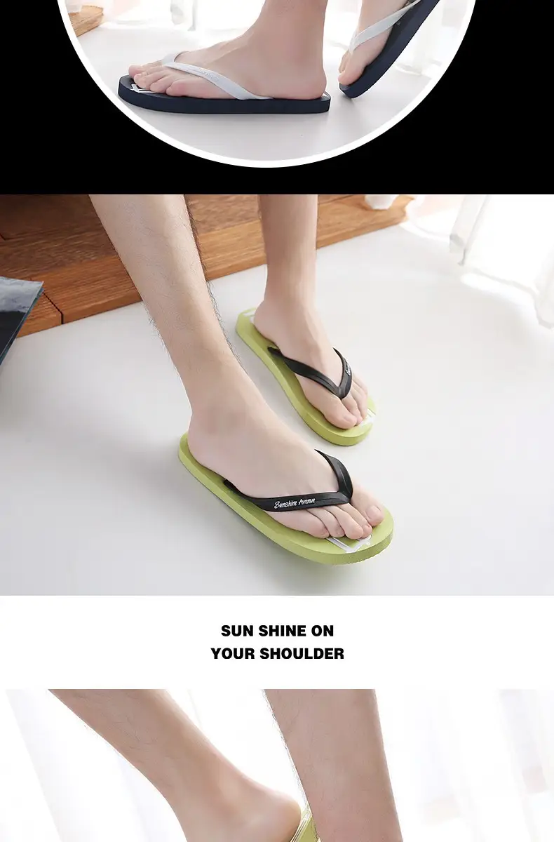Men's Flip-Flops, Summer Non-Slip Slippers, Men's Personalized Korean Style Couple's Beach Shoes, Outdoor Sandals, Trendy Style — feature 16