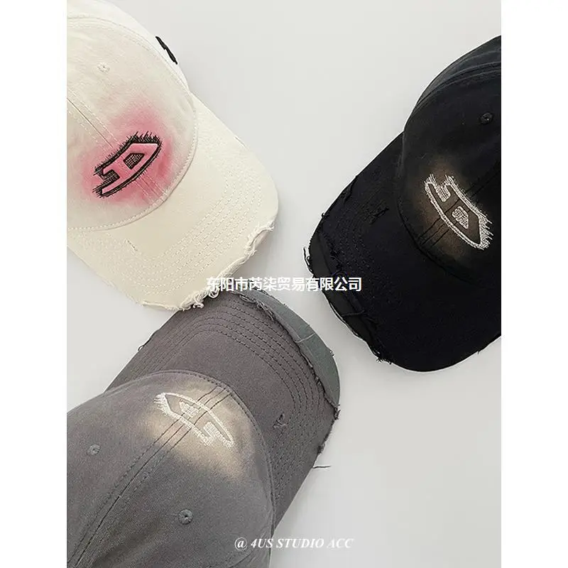 Women Washed Old Soft Top Baseball Cap Sun Protection - Image 7